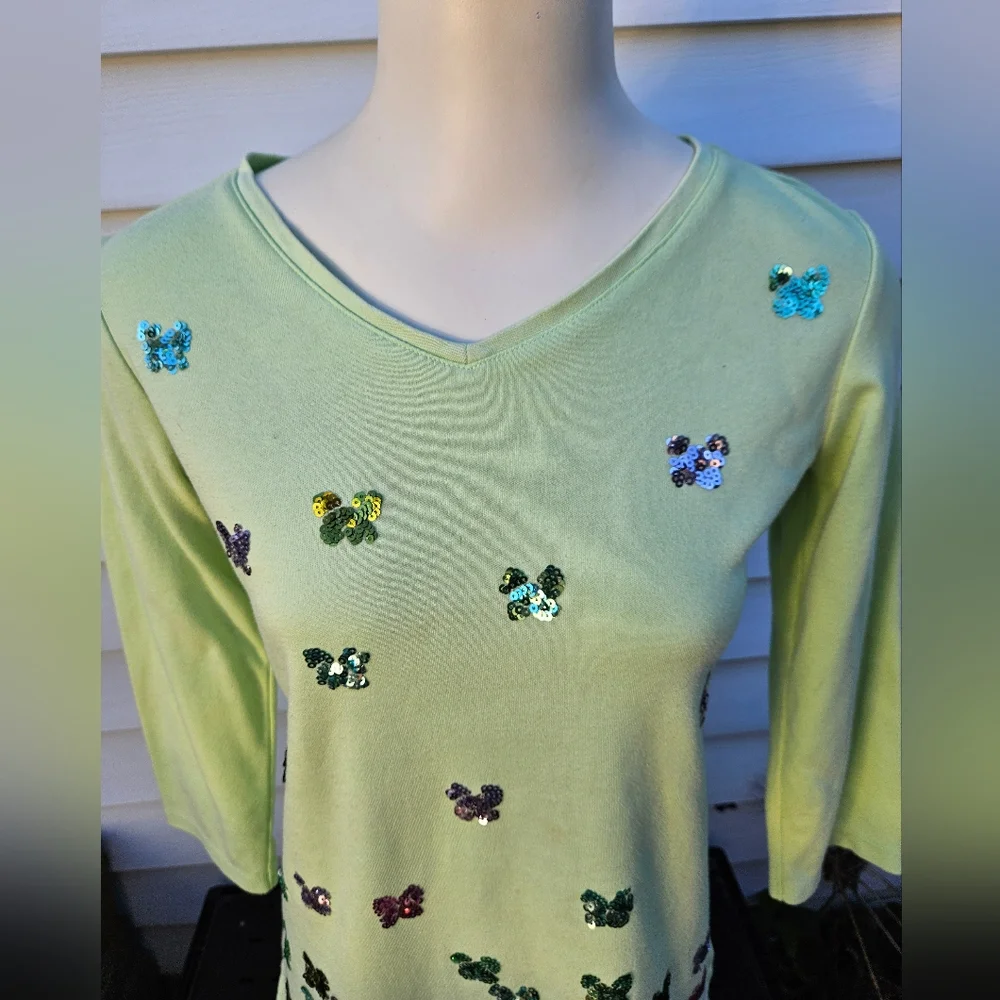 Quacker Factory Butterfly 3/4 Sleeve - Picture 3 of 11